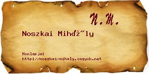 Noszkai Mihály névjegykártya